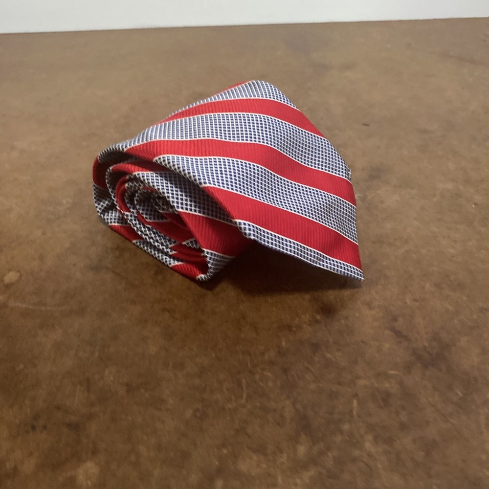 BREUER MEN'S TIE BLUE, RED/STRIPED WIDTH: 3.50" LENGTH: 59"